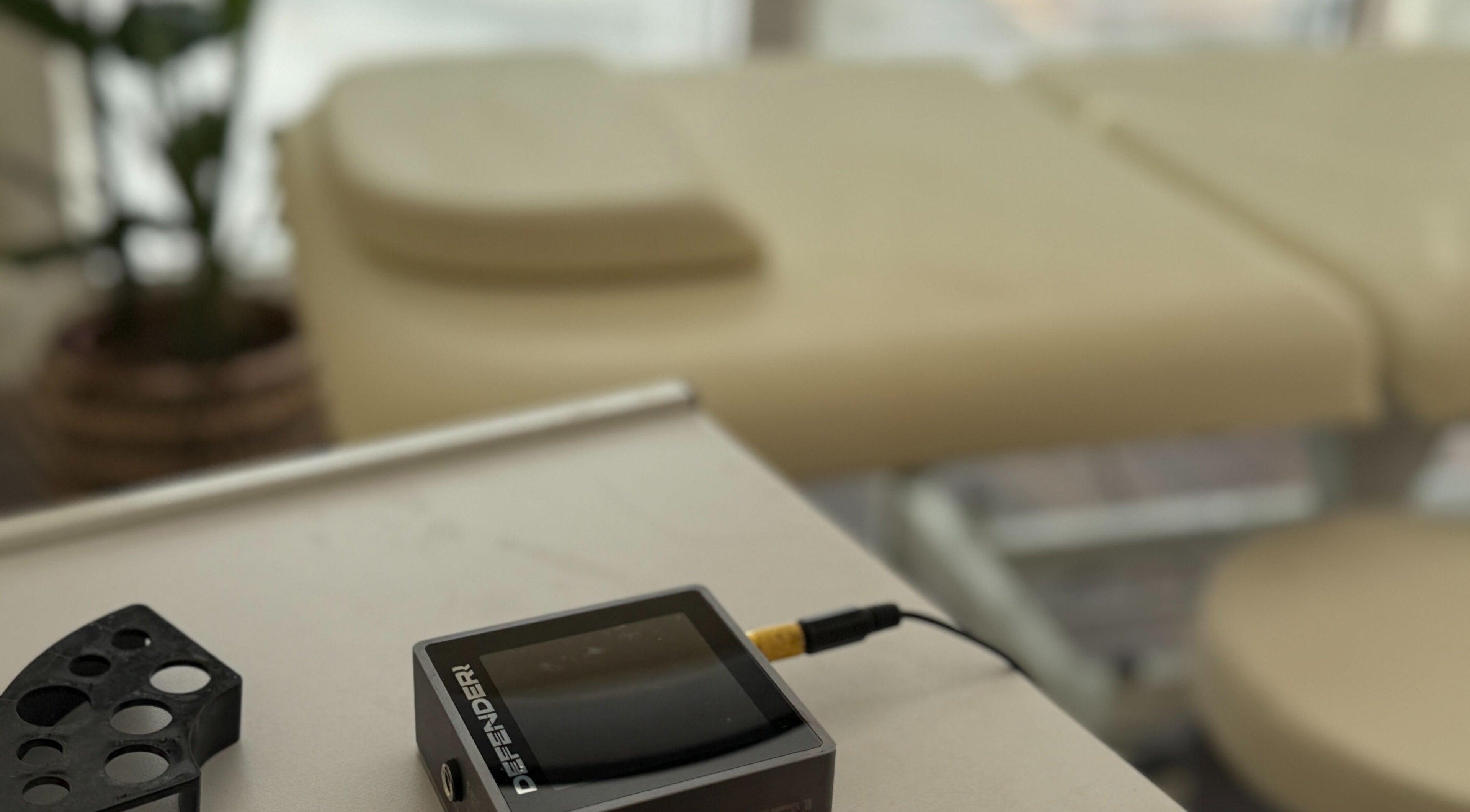 Elegant treatment room at Amy Victoria Permanent Makeup, Orpington, England, GB with modern equipment.