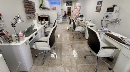 New Tek Nails salon in Manchester Township, New Jersey, US, showcasing modern manicure stations and elegant decor.