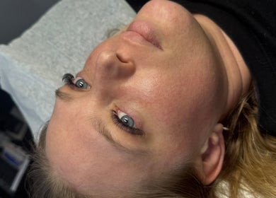 Close-up of eyelash extension at BARE + BLINK LASH HAUS, Morayfield, Queensland, AU.