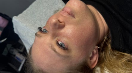Close-up of eyelash extension at BARE + BLINK LASH HAUS, Morayfield, Queensland, AU.