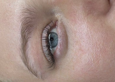 Close-up of eyelash extension at BARE + BLINK LASH HAUS, Morayfield, Queensland, AU.