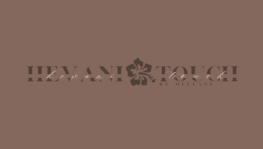 Elegant Hevani Touch logo in Riverside, California, US, highlighted by a hibiscus flower design.