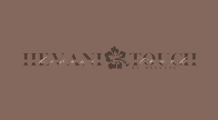 Elegant Hevani Touch logo in Riverside, California, US, highlighted by a hibiscus flower design.
