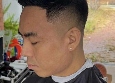 Close-up of a stylish fade done at District Fade in Macgregor, Australian Capital Territory, AU.