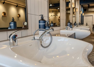 Luxurious wash station at Sammies Studio - Northcote Road, London, England, GB.