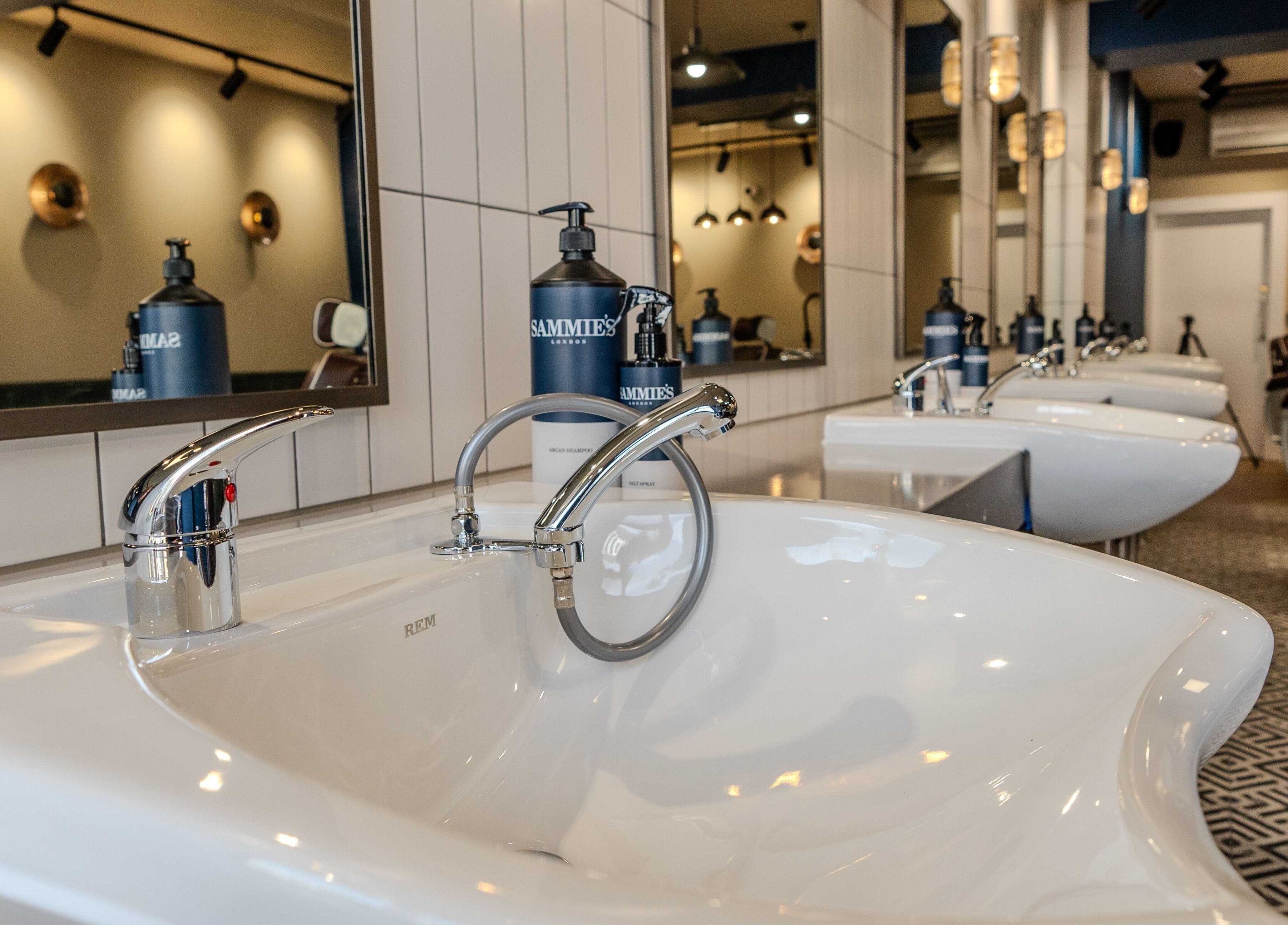 Luxurious wash station at Sammies Studio - Northcote Road, London, England, GB.