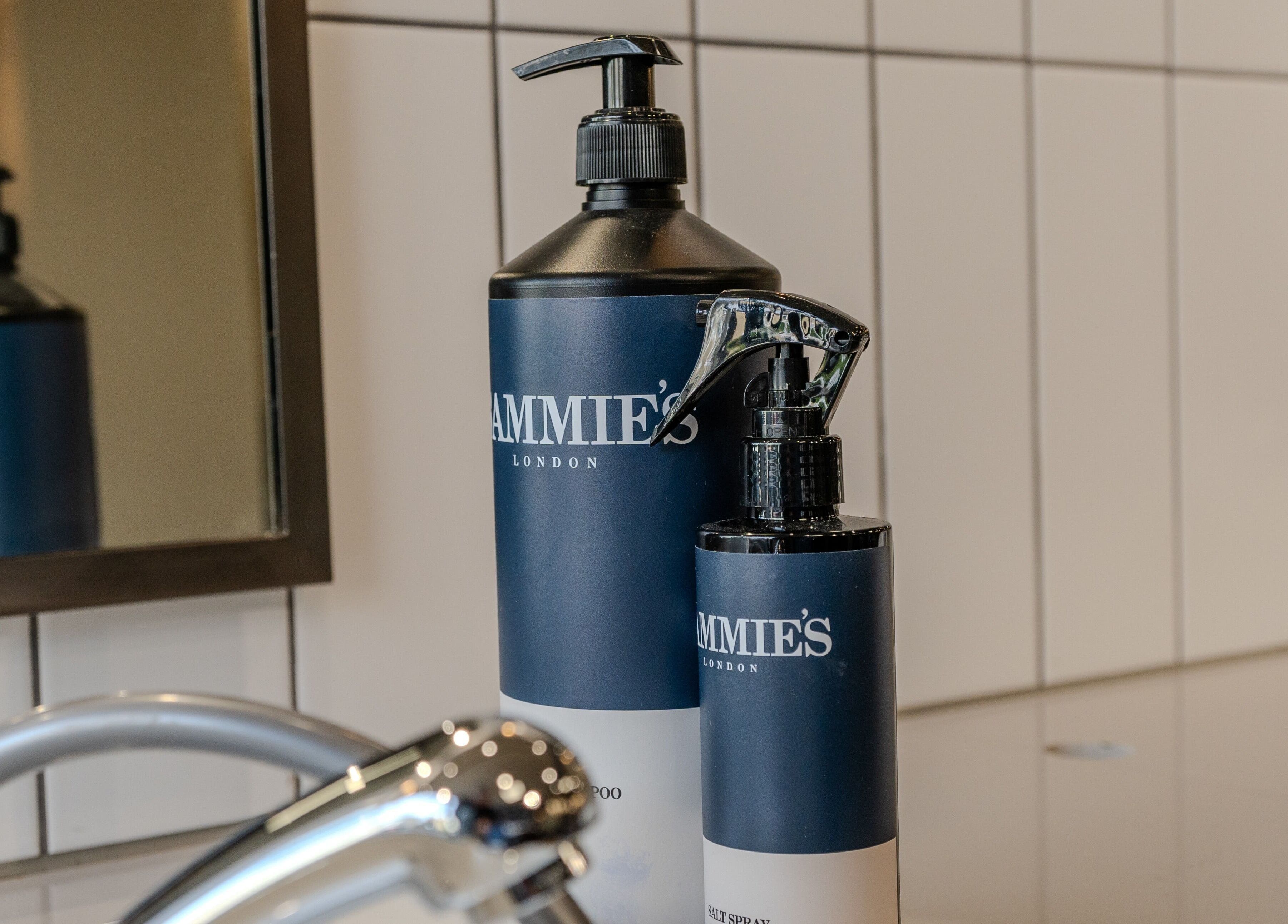 Luxury hair products at Sammies Studio - Northcote Road, London, England, GB.