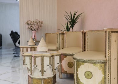 Luxurious seating area in Lamsat Magribyah Beauty Center, Doha, Al Rayyan Municipality, QA.