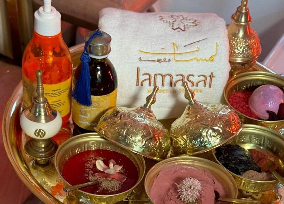 Traditional Moroccan spa essentials at Lamsat Magribyah Beauty Center, Doha, Al Rayyan Municipality, QA.