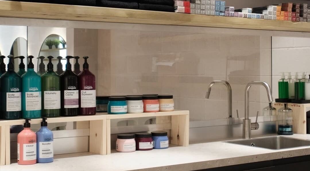 Professional hair products displayed at Sassy Aesthetics London LTD, London, England, GB.