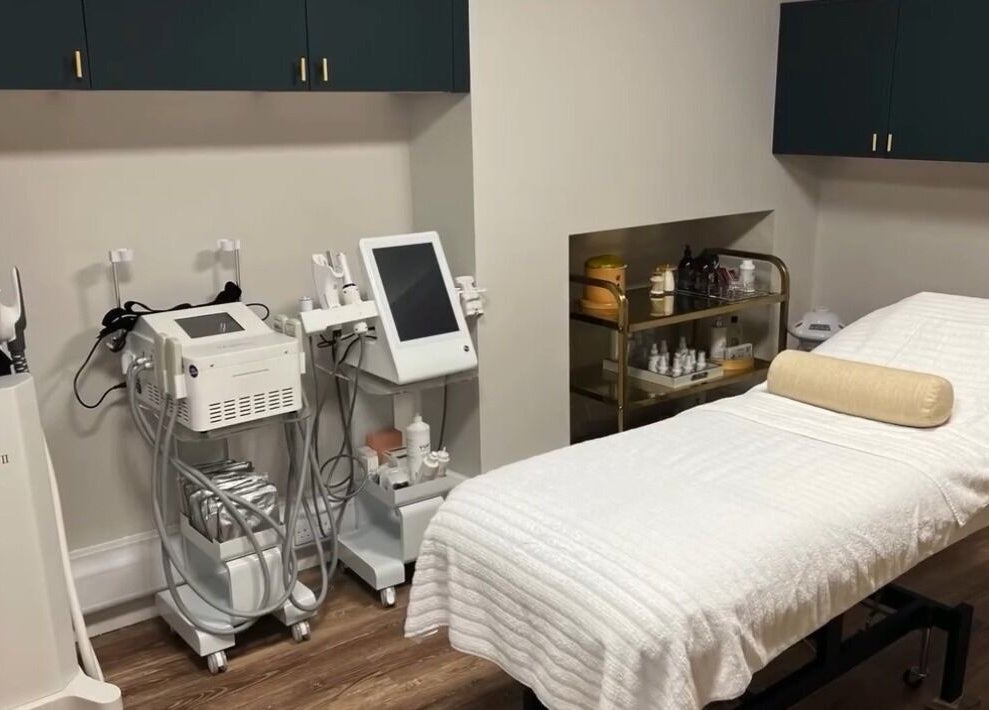 Modern treatment room at NOVA Wellness Clinic, Lyndhurst, England, GB equipped for advanced wellness therapies.