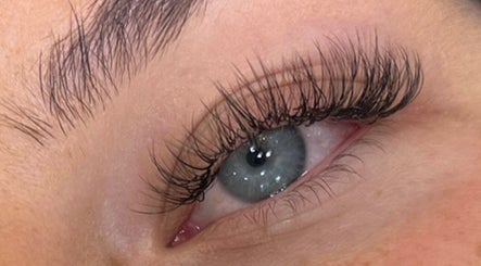 Close-up of elegant eyelash extensions at Aura Beauty - Norbury, London, England, GB.