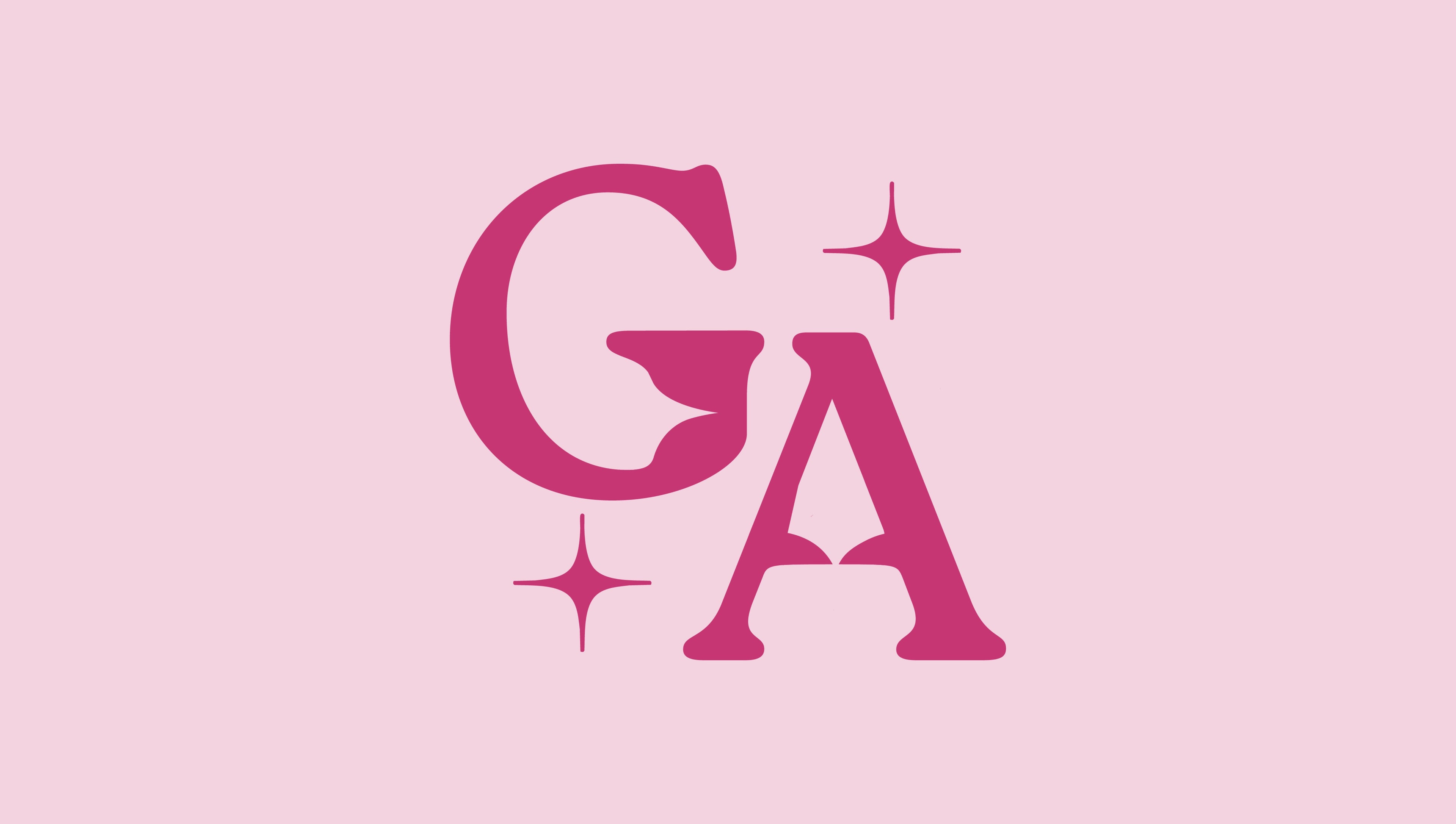 Grace’s Aesthetics logo on pink background, Holyhead, Wales, GB.