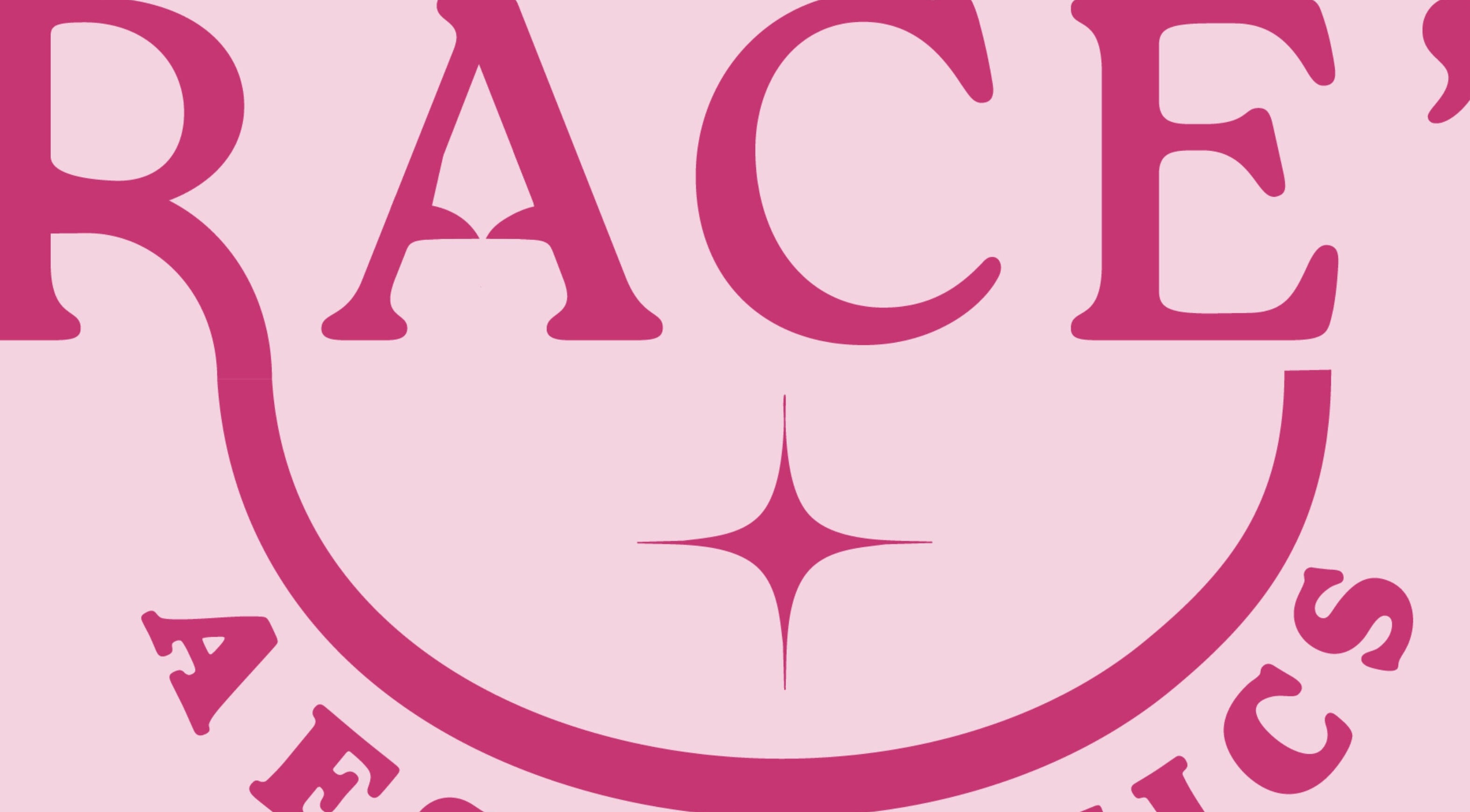 Stylish logo of Grace’s Aesthetics in Holyhead, Wales, GB, featuring bold pink lettering.