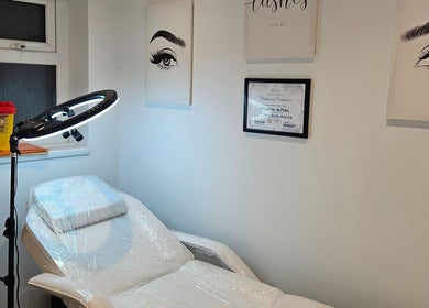 Elegant beauty treatment room at The Sublime Curve of Beauty, Stockport, England, GB, ready for clients.