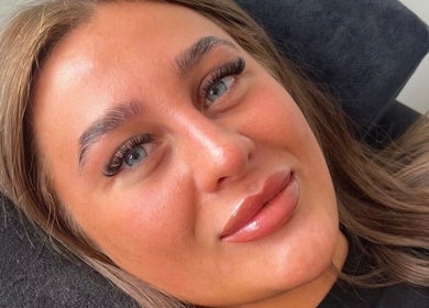 Close-up of glowing skin after treatment at Taylormadecosmeticsuk, Mirfield, England, GB.