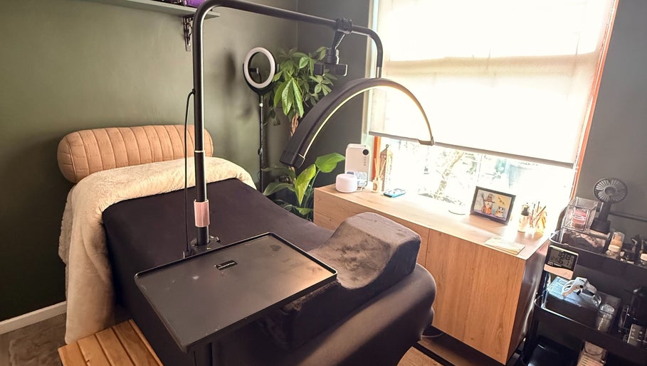 Cozy beauty room at The Enchanted Wink, Cape Town, Western Cape, ZA, featuring a comfortable lash bed and soothing decor.
