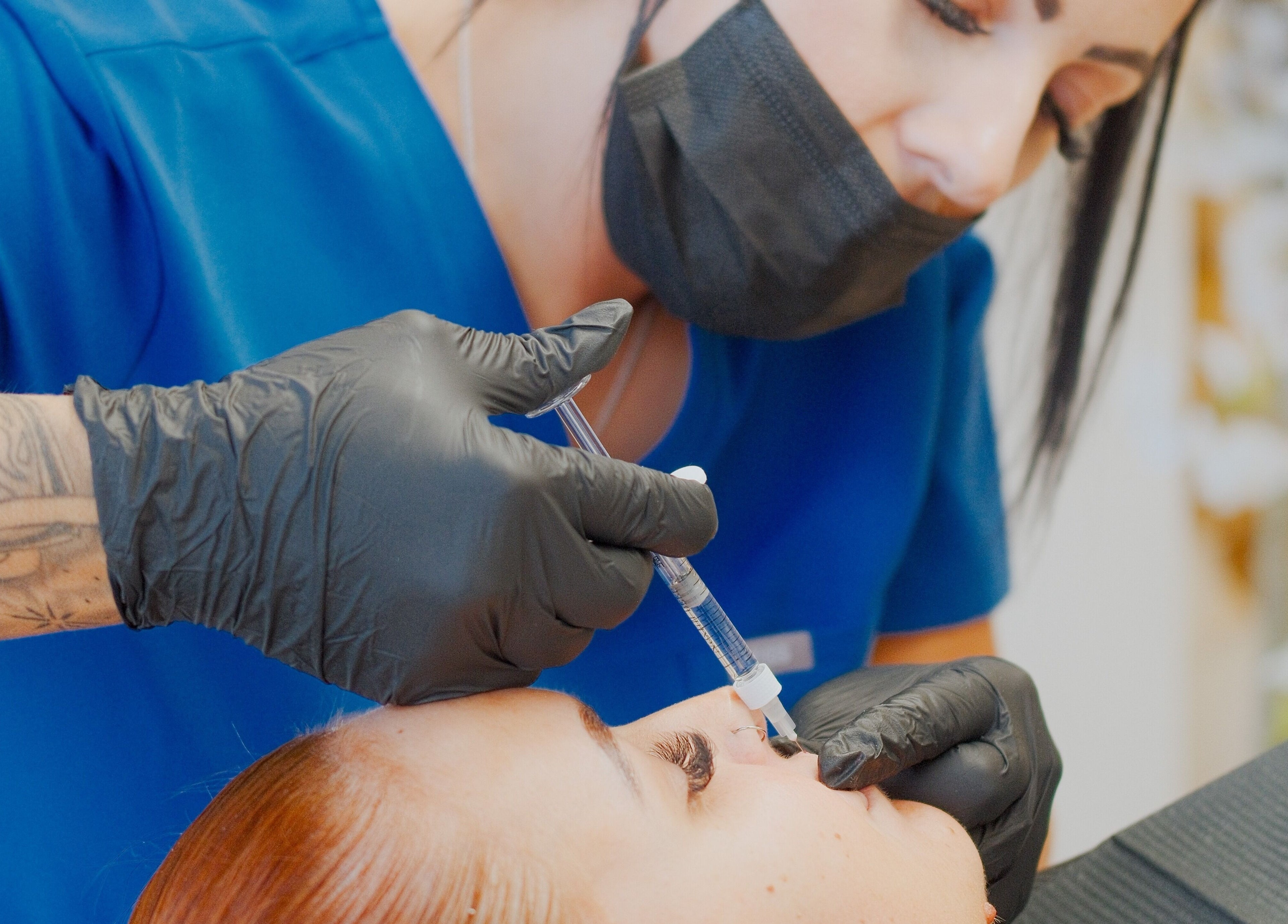 Professional beauty injection at The House Of Calm, South Shields, England, GB, enhancing natural beauty.