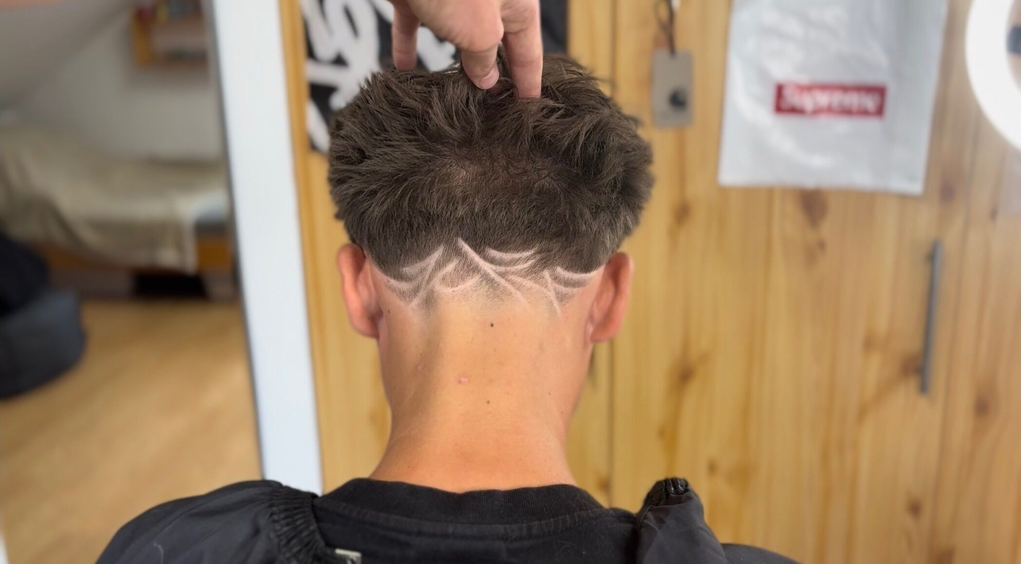 Creative undercut hair design at TomasCutzz_ in Český Krumlov, Jihočeský Kraj, CZ.