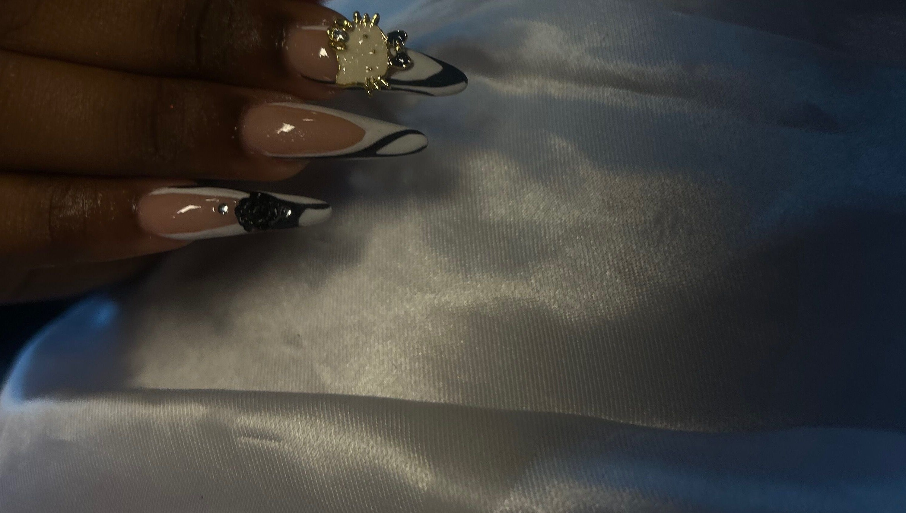 Elegant manicured nails at TNP Salon, Nassau, New Providence, BS.