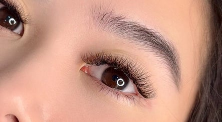 Close-up of eyelash extensions by BLINKY Lash & Brow - Sydney Professional Eyelash Extensions, Wolli Creek, NSW.
