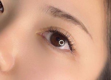 Close-up of eyelash extensions at BLINKY Lash & Brow - Sydney in Wolli Creek, New South Wales, AU.