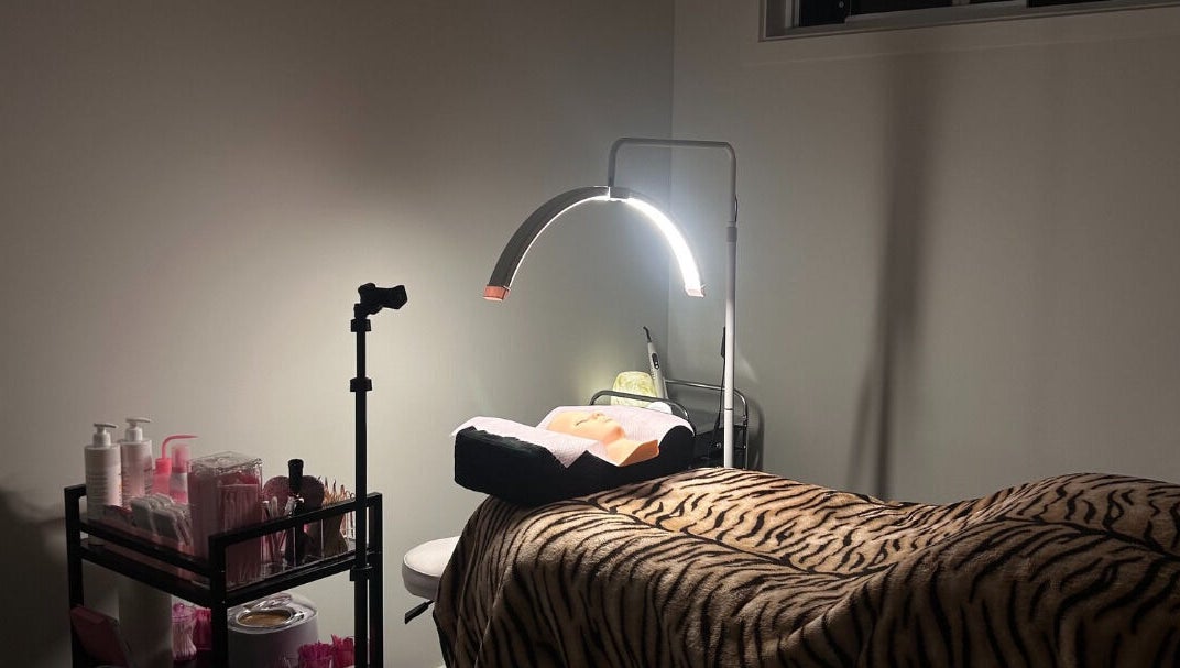Relaxing treatment setup at Brat Studio, Tahmoor, New South Wales, AU with zebra-patterned blanket.