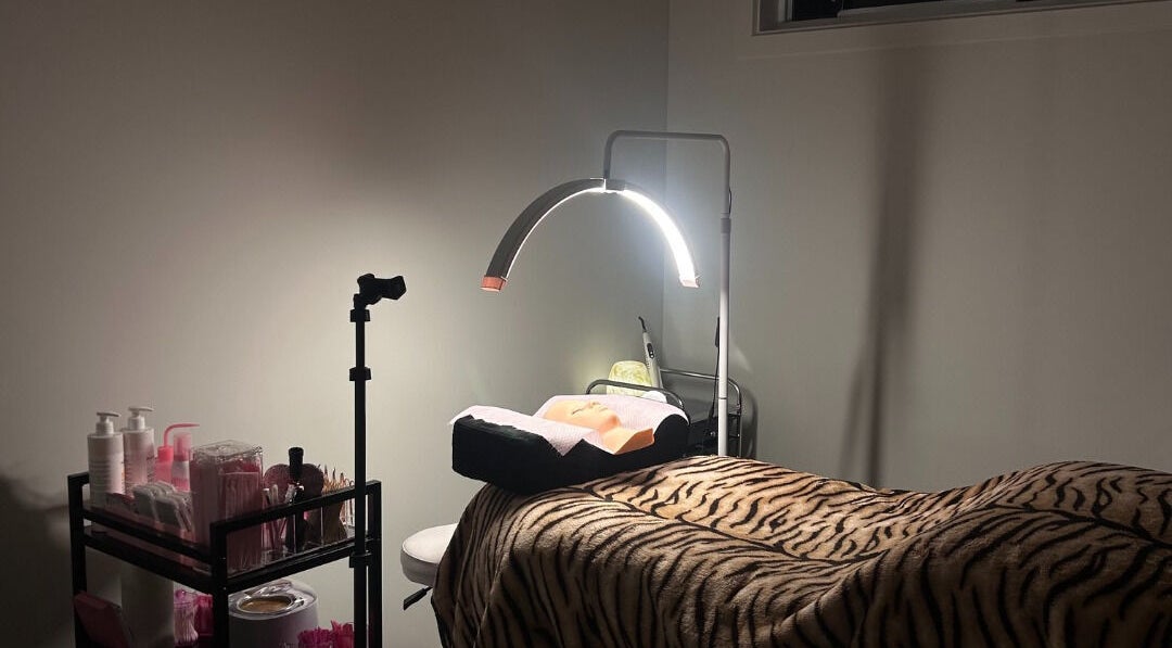 Relaxing treatment setup at Brat Studio, Tahmoor, New South Wales, AU with zebra-patterned blanket.