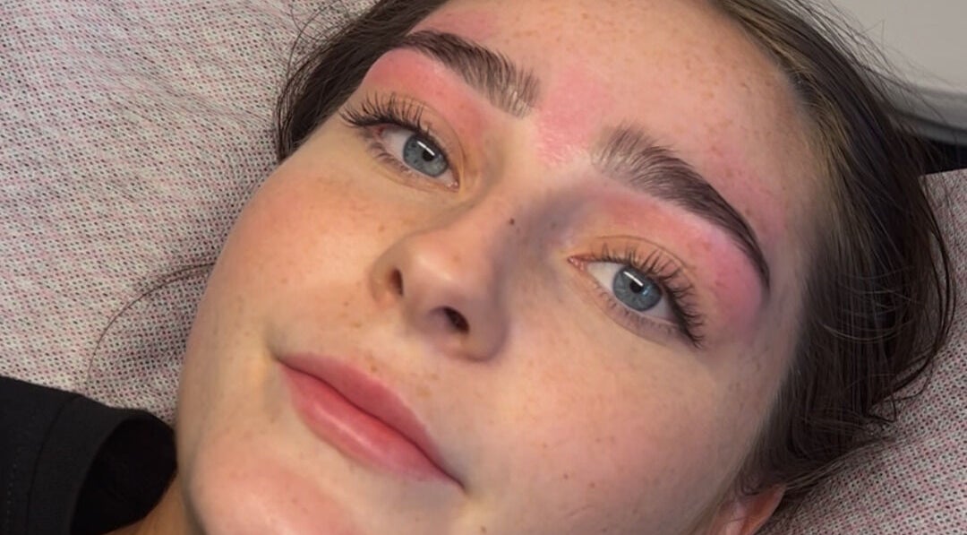 Eyebrow enhancement at Brat Studio in Tahmoor, New South Wales, AU, features perfectly shaped brows.