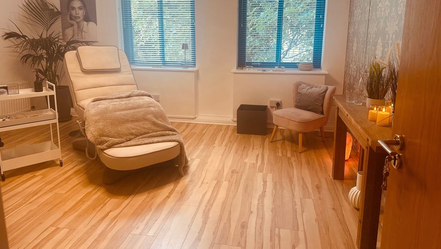 Cozy therapy room at Chakra Advanced Therapies in Plymouth, England, GB, featuring a comfortable chair and soothing decor.
