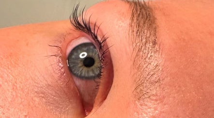 Close-up of styled lashes at Polished Nails & Beauty, Worcester, England, GB.