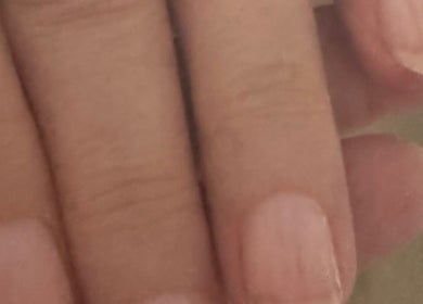 Close-up of well-kept nails at Polished Nails & Beauty in Worcester, England, GB, showcasing natural elegance.