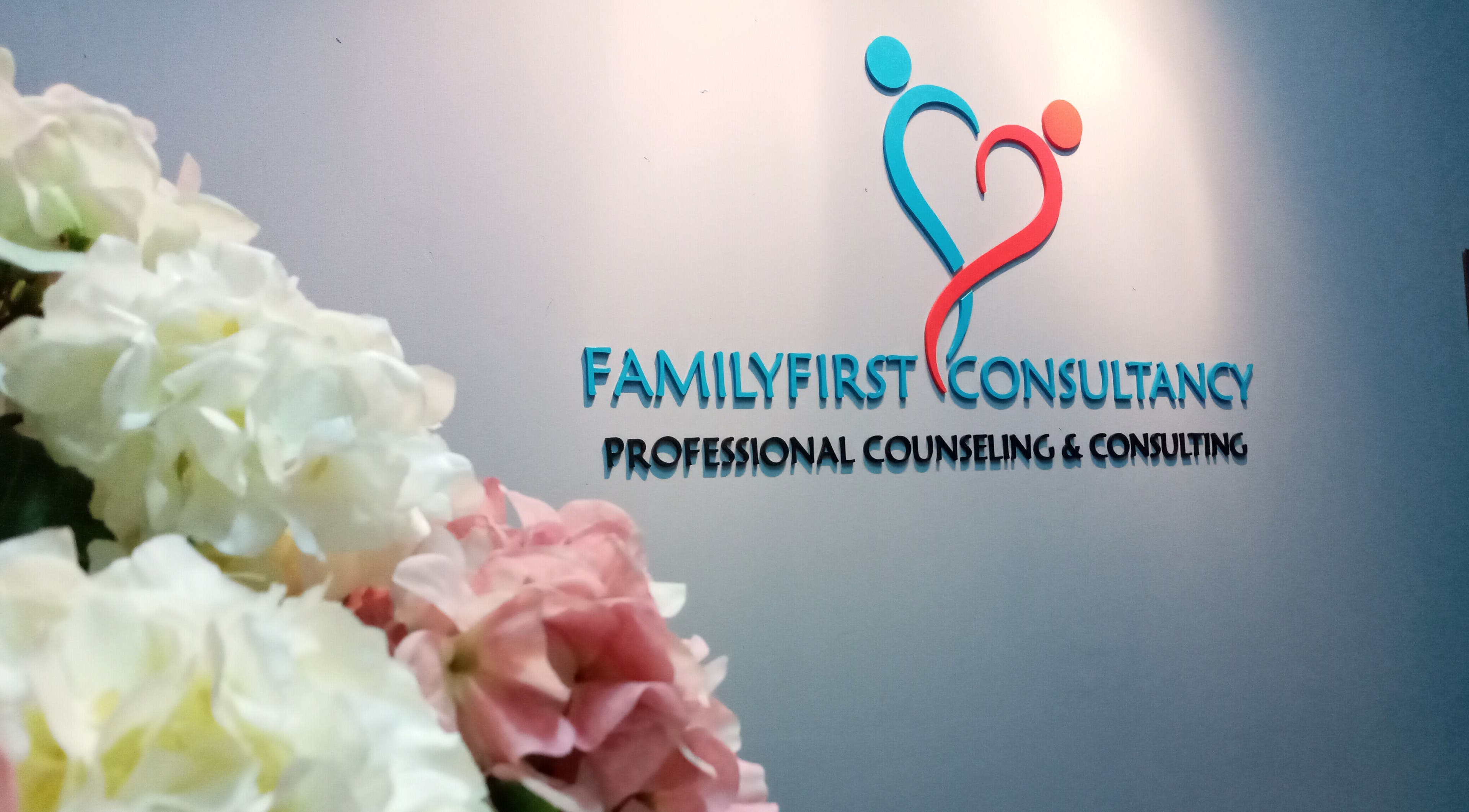 Family First Consultancy logo with flowers, Petaling Jaya, Selangor, MY.