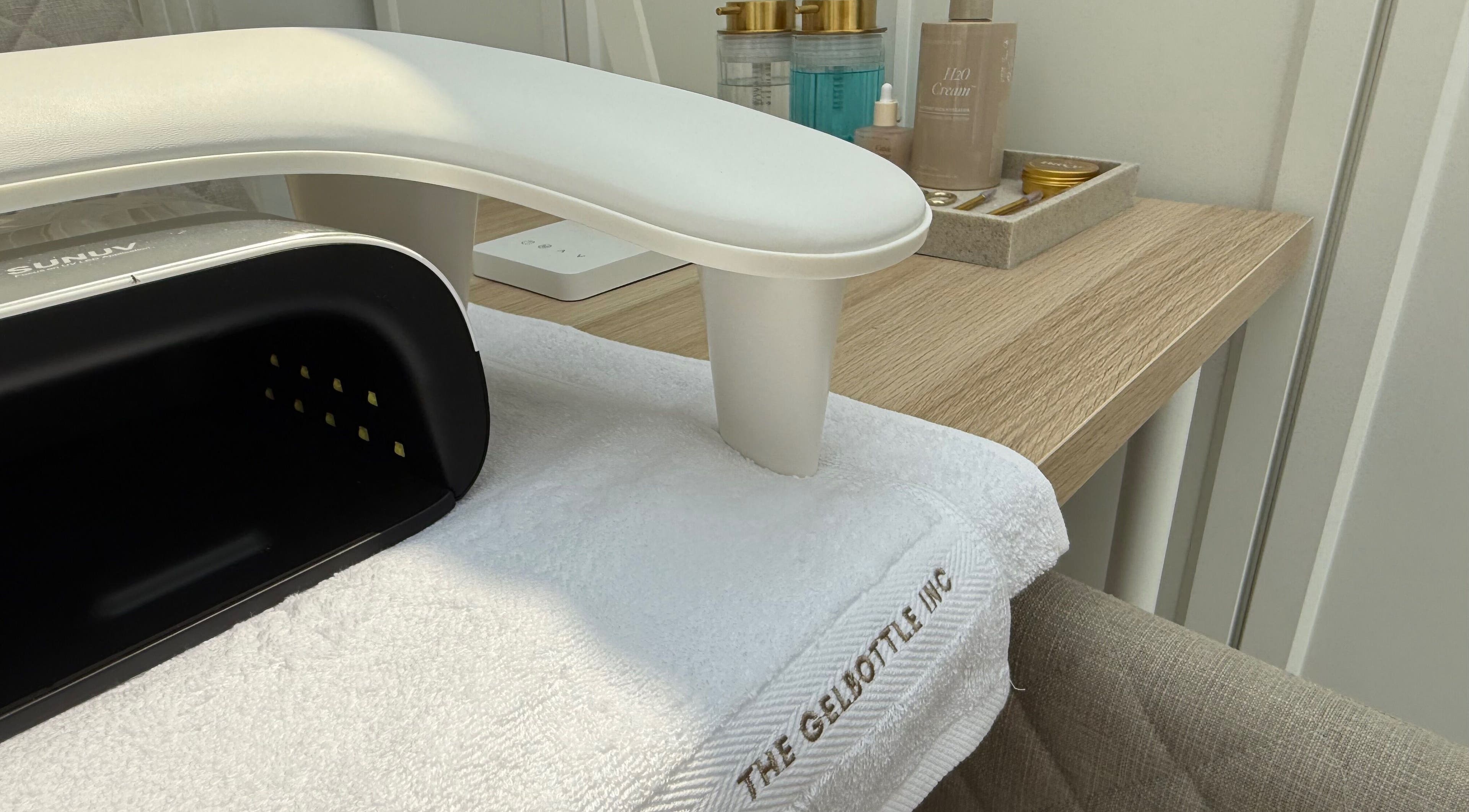 Nail care tools at The NAIL ENVY Bar in Cardiff, Wales, GB, showcasing premium manicure services.