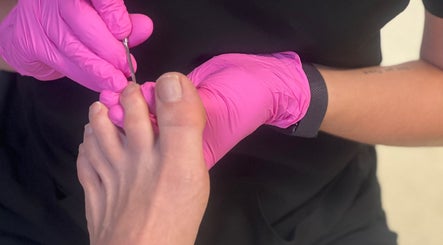 Professional pedicure at Wyldd Alkeme Skynn Wellness Studio, Fort St. John, British Columbia, CA.