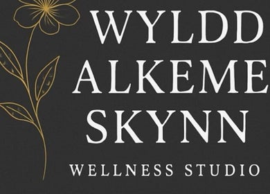 Wyldd Alkeme Skynn Wellness Studio logo with a floral design in Fort St. John, British Columbia, CA.
