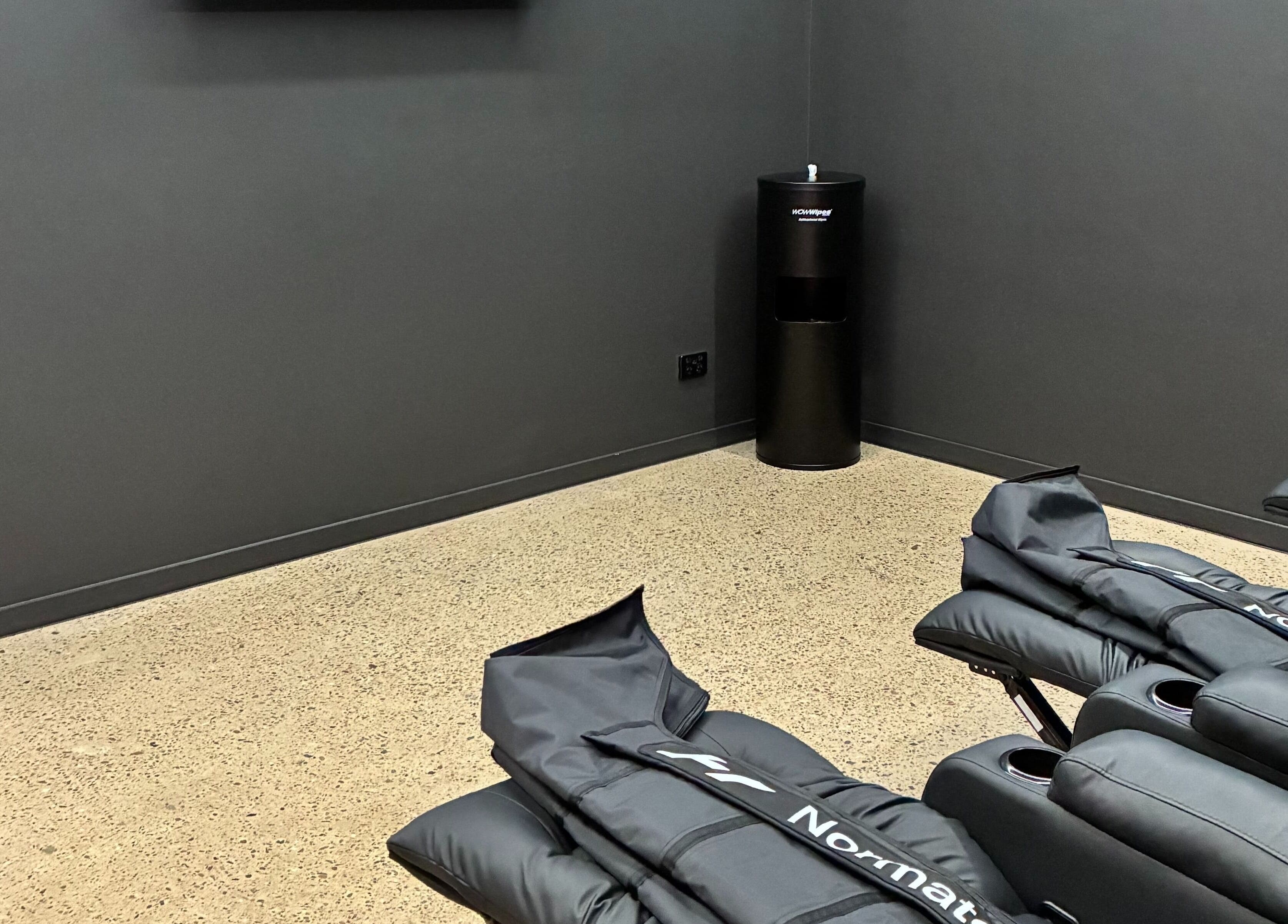 Relaxing therapy chairs at Recovery Hive, Coolum Beach, Queensland, AU for wellness and rejuvenation.