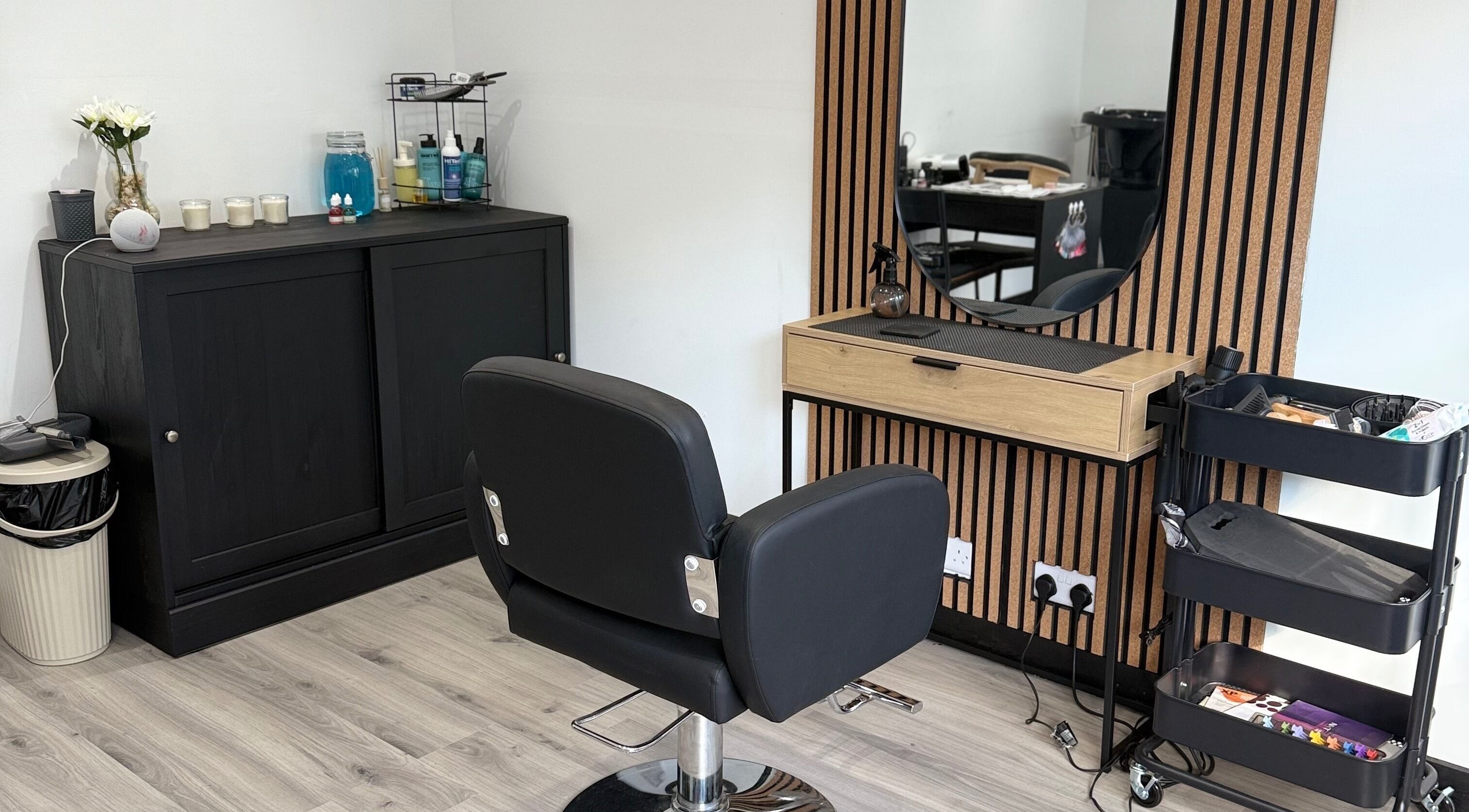 Beauty station at The Hidden Retreat, Aldershot, England, GB for a serene salon experience.