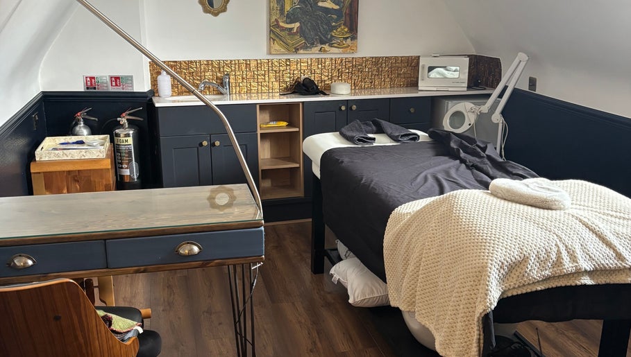 Cozy massage room at Hollie Amato Massage Therapy, Reed Hair High Street Maldon - Thursday only, Maldon, England, GB.