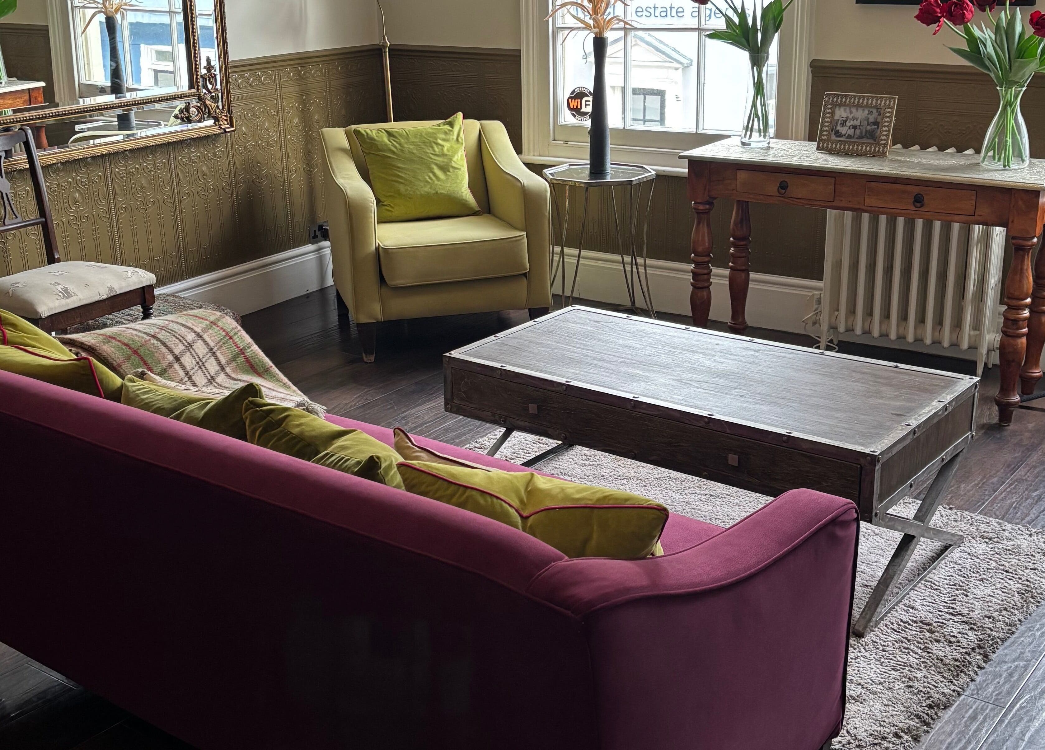 Elegant lounge area at Hollie Amato Massage Therapy, Reed Hair High Street Maldon - Thursday only, Maldon, England, GB.