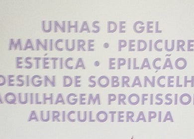 Painel de serviços em Handinhand- Unhas de gel e estética, Vila Nova De Gaia, Porto, PT, detalha manicura e estética.