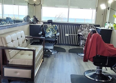 The Groom Lounge in Scarborough, Tobago offers a plush seating area with seaside views.