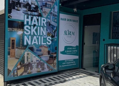 Aurum Studio entrance showcasing hair, skin, nails services in Sri Jayawardenepura Kotte, Western Province, LK.
