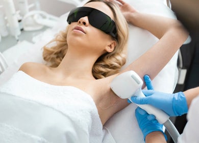 Laser hair removal at Luminous Lux in West Hartford, Connecticut, US for smooth skin.