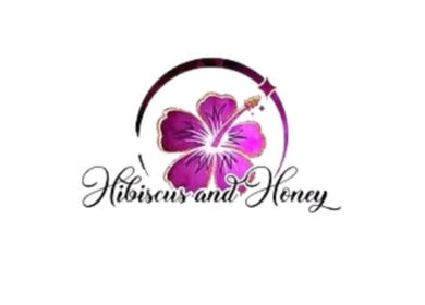Logo of Hibiscus and Honey Medical and Aesthetic in West Hartford, Connecticut, US, featuring a purple hibiscus.