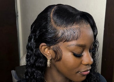 Close-up of a sleek hairstyle at The Lace Boss, Philipsburg, [no Name], SX, showcasing expert design.
