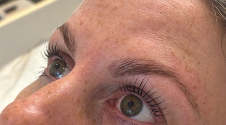 Close-up of a lash lift treatment at Danni Clark Beauty, Bognor Regis, England, GB.