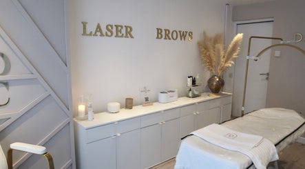 Serene laser and brow treatment room at Danni Clark Beauty in Bognor Regis, England, GB.