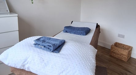 Relaxing massage bed setup at Neartú Massage, Mungret, County Limerick, IE.