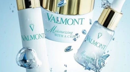Valmont skincare collection at Lumi Skin & Body, Calgary, Alberta, CA, showcasing luxury hydration products.